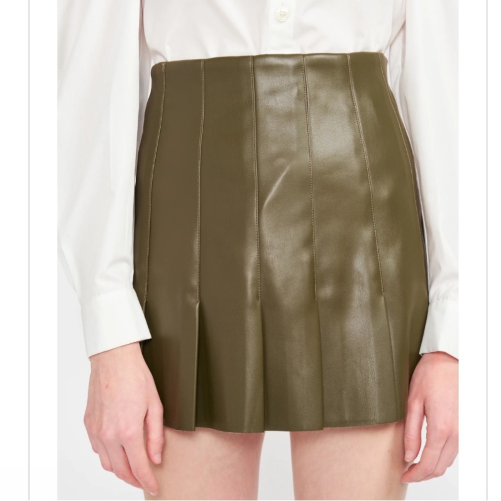 En Saison Vegan Leather Tennis Skirt